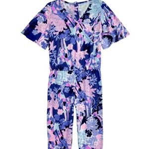 NWT LILLY PULITZER GIRLS' MINI MALIAH JUMPSUIT XXL!